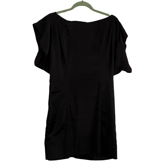 All Saints Dresses & Skirts - All Saints Japanese Cloth Dress Size 8 Black Solid Short Sleeve Mini Chic Classy